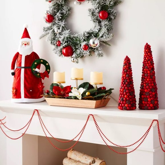 Wondershop™ 25' Plastic Bead Garland Red - Picture 2 of 2